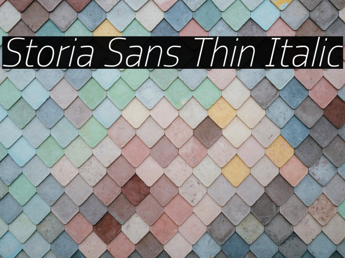 Storia Sans Thin Italic Example 2