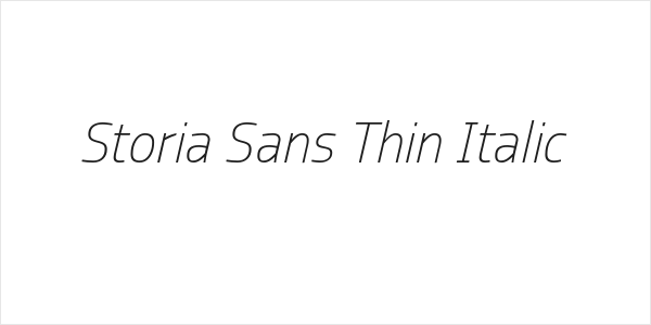 Storia Sans Thin Italic Logo