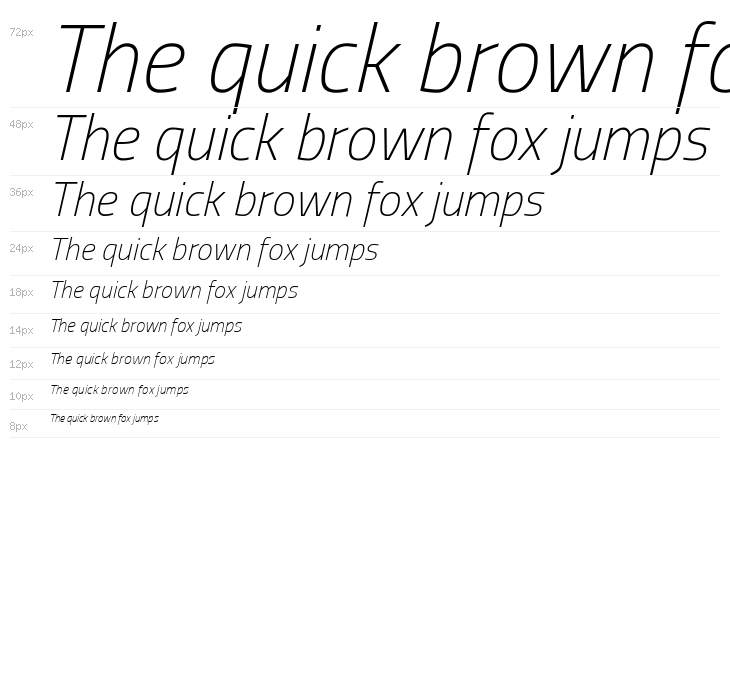 Storia Sans Thin Italic Waterfall