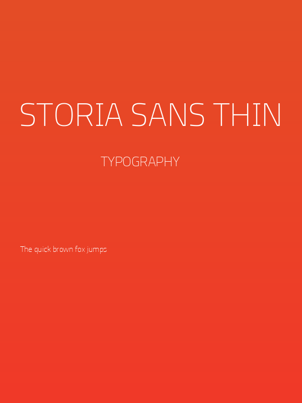 Storia Sans Thin Poster