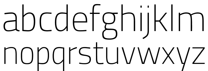 Storia Sans Thin Font LOWERCASE