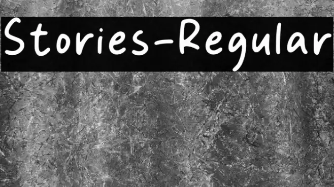 Stories-Regular Шрифта examples