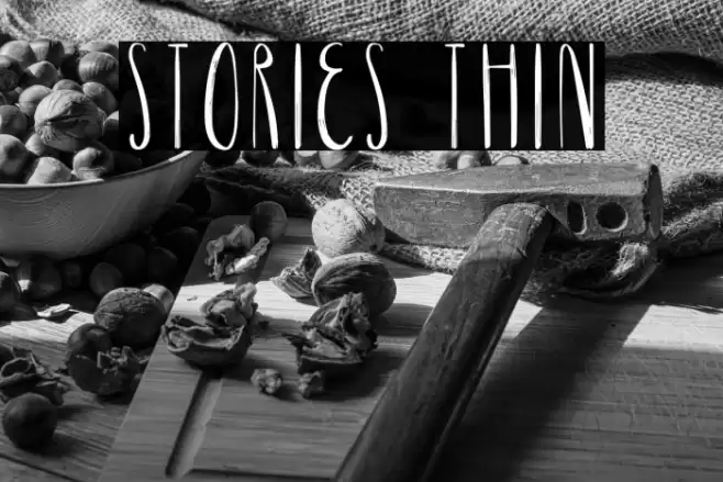 Stories Thin Font examples