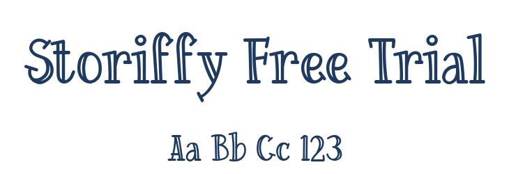 Storiffy Free Trial Font Preview