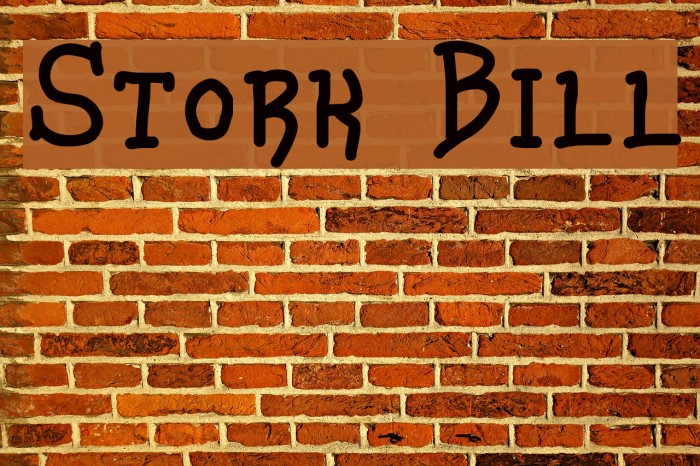 Stork Bill Font examples