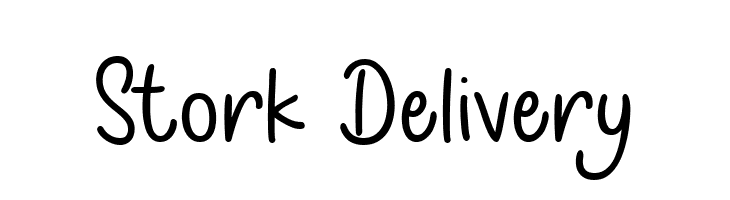 Stork Delivery  Frei Schriftart Herunterladen