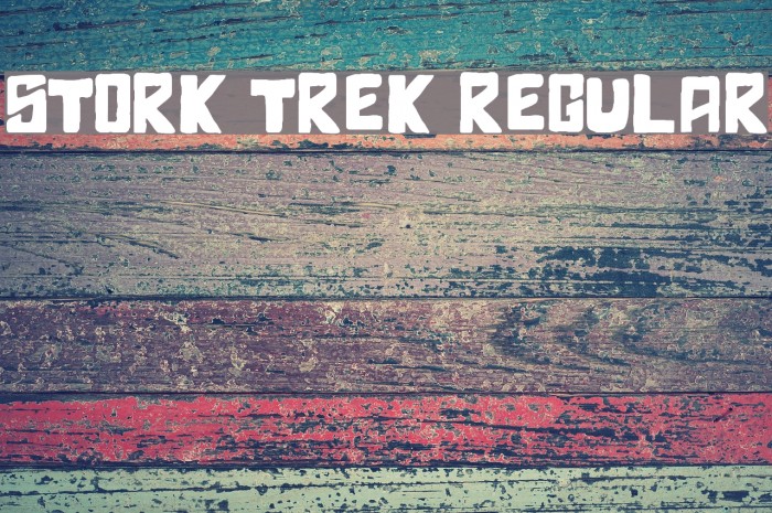Stork Trek Regular Font examples