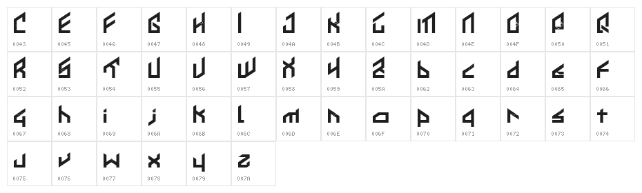 StormWatchNF Character Map