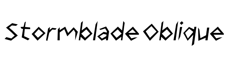 Stormblade Oblique  Скачать бесплатные шрифты