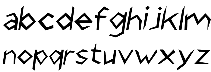 Stormblade Oblique Font LOWERCASE
