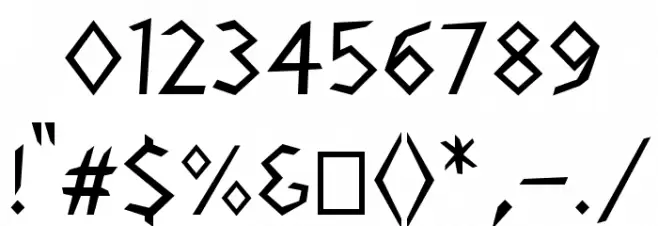 Stormblade Font OTHER CHARS