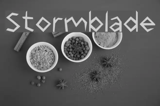 Stormblade Font examples