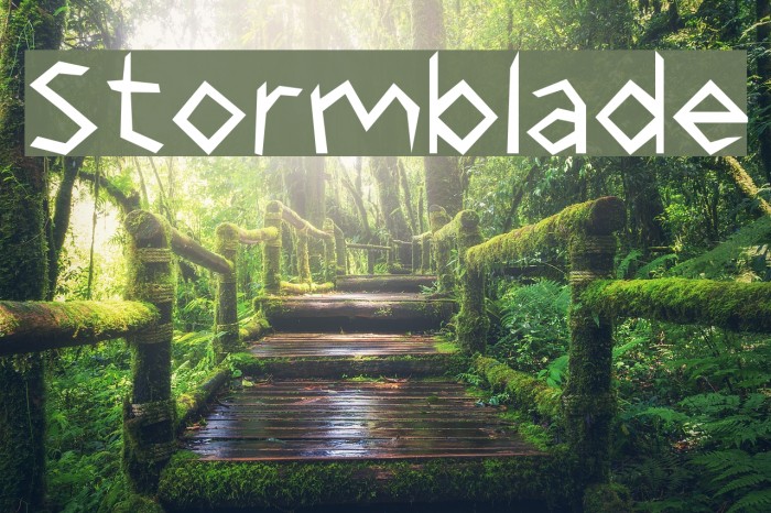 Stormblade Font examples