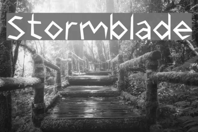 Stormblade Font examples