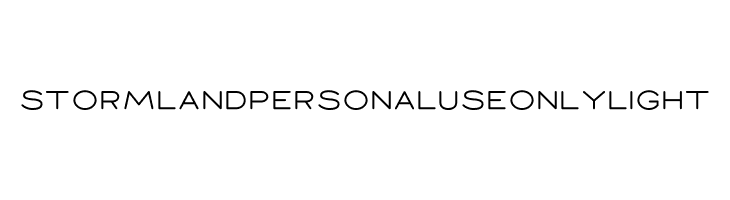 Stormland PERSONAL USE ONLY Light  font caratteri gratis
