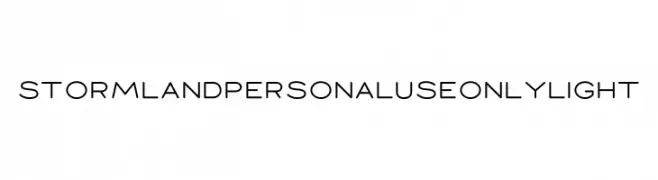 Stormland PERSONAL USE ONLY Light  Frei Schriftart Herunterladen