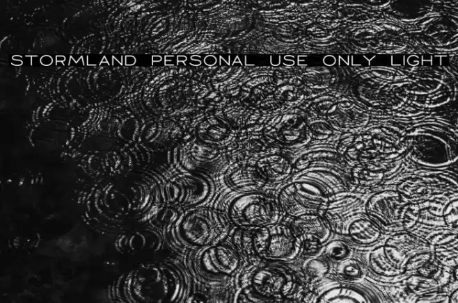 Stormland PERSONAL USE ONLY Light Font examples