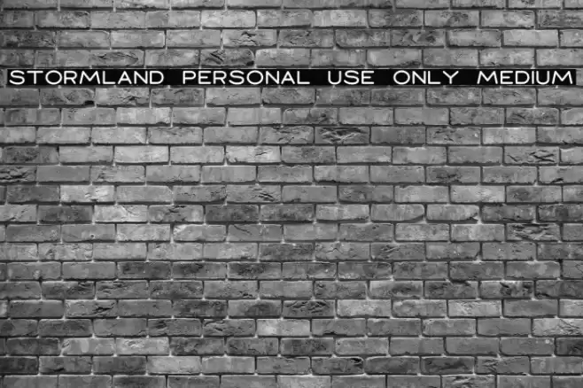 Stormland PERSONAL USE ONLY Medium Font examples