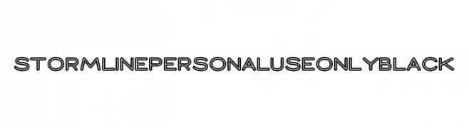 Stormline PERSONAL USE ONLY Black  font caratteri gratis