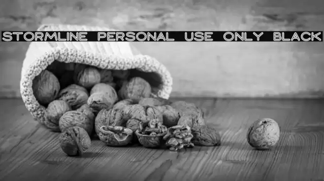 Stormline PERSONAL USE ONLY Black Font examples
