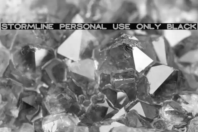 Stormline PERSONAL USE ONLY Black Font examples
