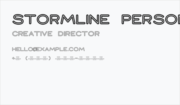 Stormline PERSONAL USE ONLY Black Business Card