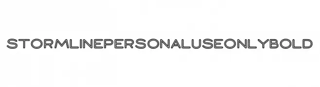 Stormline PERSONAL USE ONLY Bold  Frei Schriftart Herunterladen