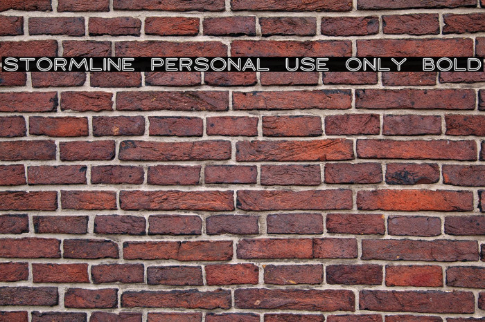 Stormline PERSONAL USE ONLY Bold Example 3