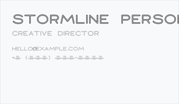 Stormline PERSONAL USE ONLY Medium Business Card