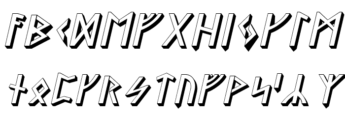 Stormning Asgard Oblique Font LOWERCASE