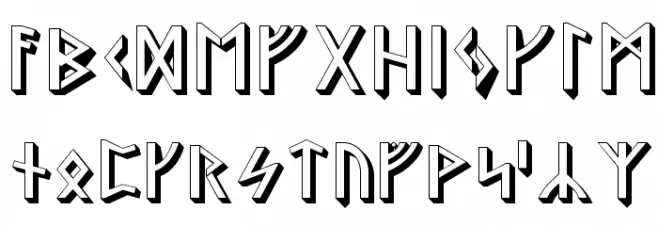 Stormning Asgard Font UPPERCASE