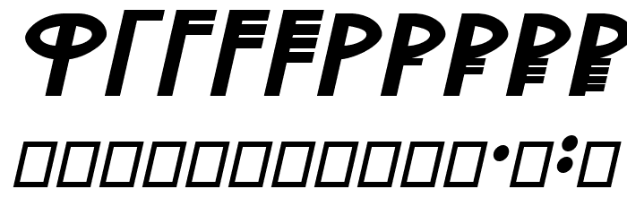 Stormning Bold Oblique Font OTHER CHARS
