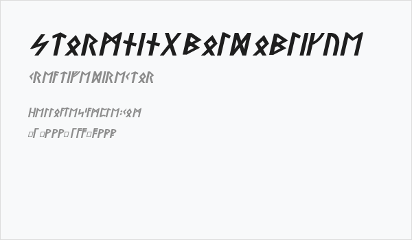 Stormning Bold Oblique Business Card