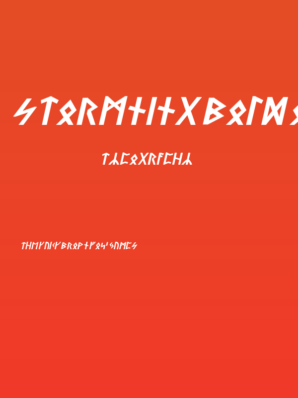 Stormning Bold Oblique Poster