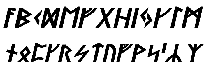 Stormning Bold Oblique Font LOWERCASE