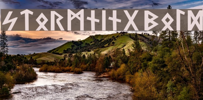 Stormning Bold Font examples