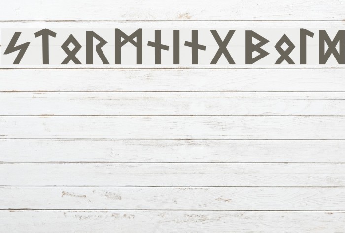 Stormning Bold Font examples