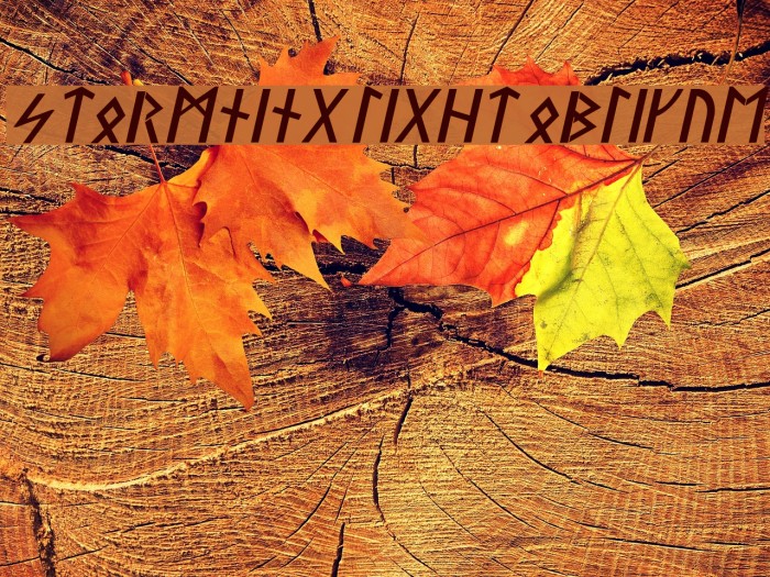 Stormning Light Oblique Font examples