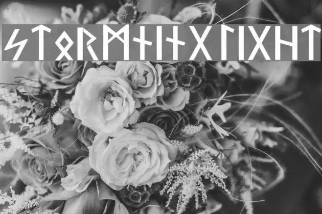 Stormning Light Font examples