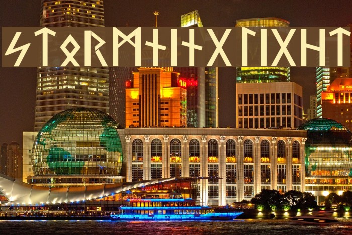 Stormning Light Font examples