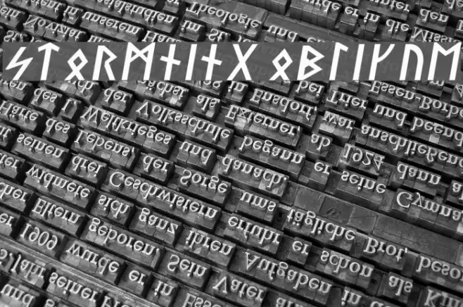 Stormning Oblique Font examples