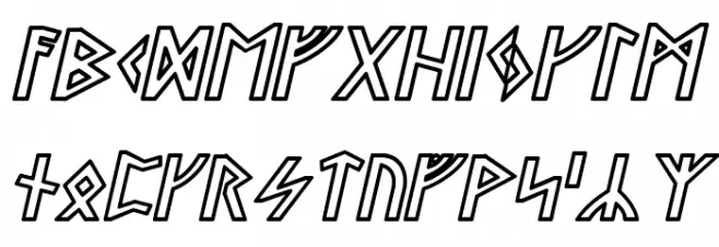Stormning Odin Oblique フォント 大文字