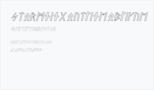 Stormning Outline Oblique Business Card