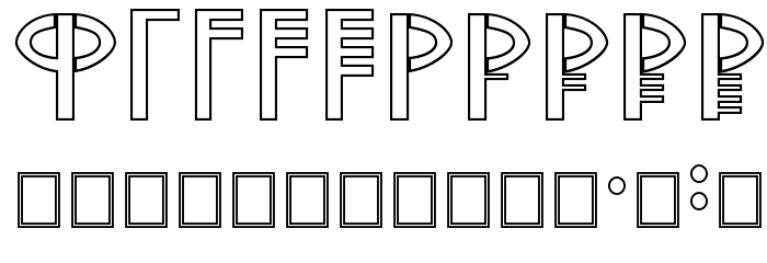 Stormning Outline Font OTHER CHARS