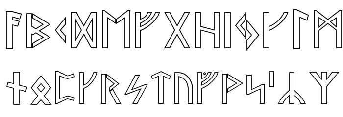 Stormning Outline Font LOWERCASE