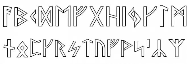 Stormning Outline फ़ॉन्ट लोअरकेस