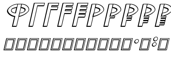 Stormning Raw Outline Oblique Font OTHER CHARS