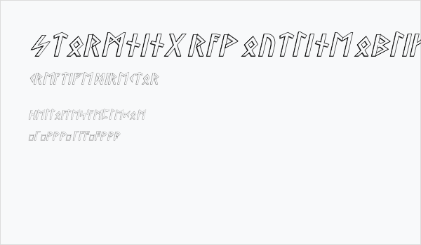 Stormning Raw Outline Oblique Business Card