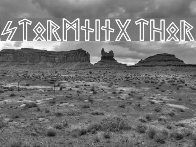 Stormning Thor Font examples