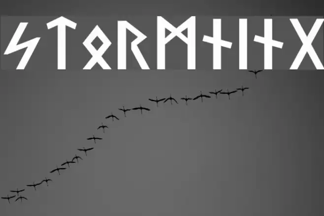 Stormning Font examples